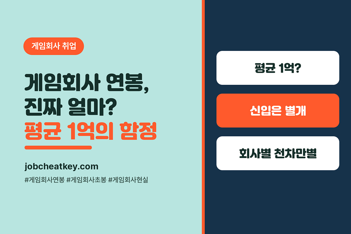 게임회사 연봉 진짜 얼마 받나 (평균·초봉·현실 총정리, 2026)