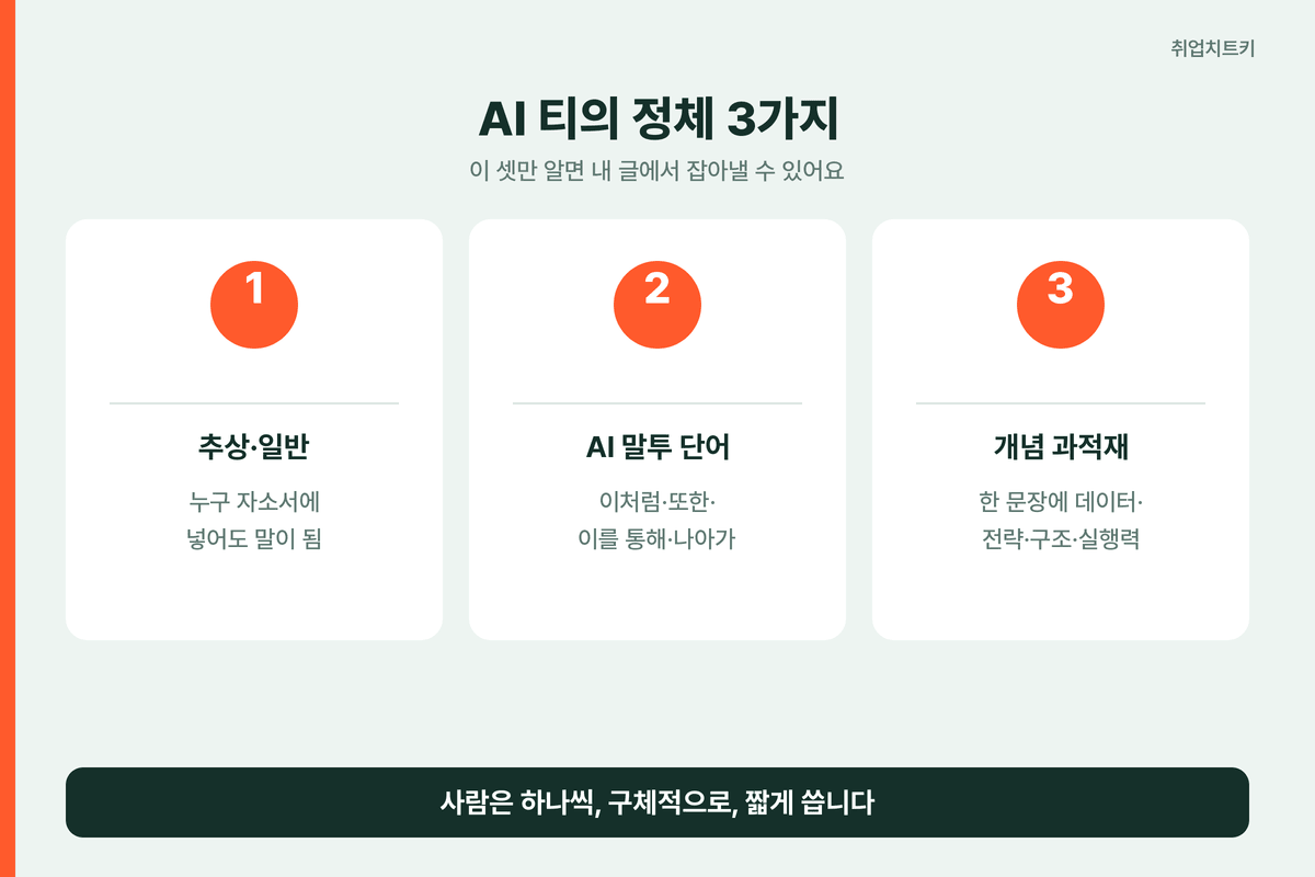 AI 티의 정체 3가지 - 추상 일반, AI 말투 단어, 개념 과적재