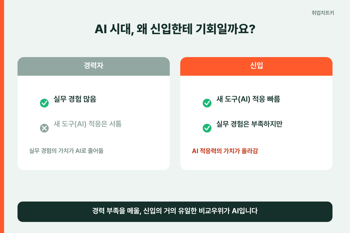 AI 시대 신입의 비교우위 경력자 vs 신입