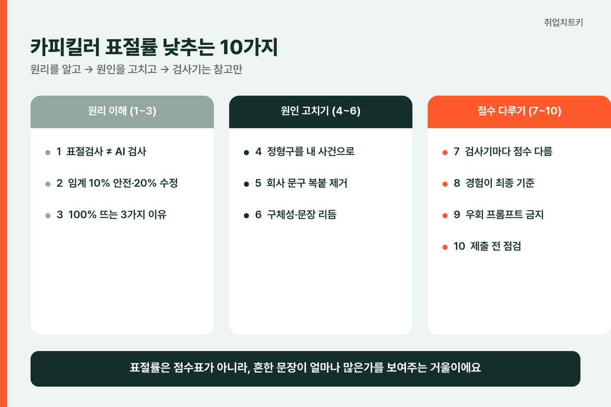 카피킬러 표절률 낮추는 10가지 원리 원인 점수 요약