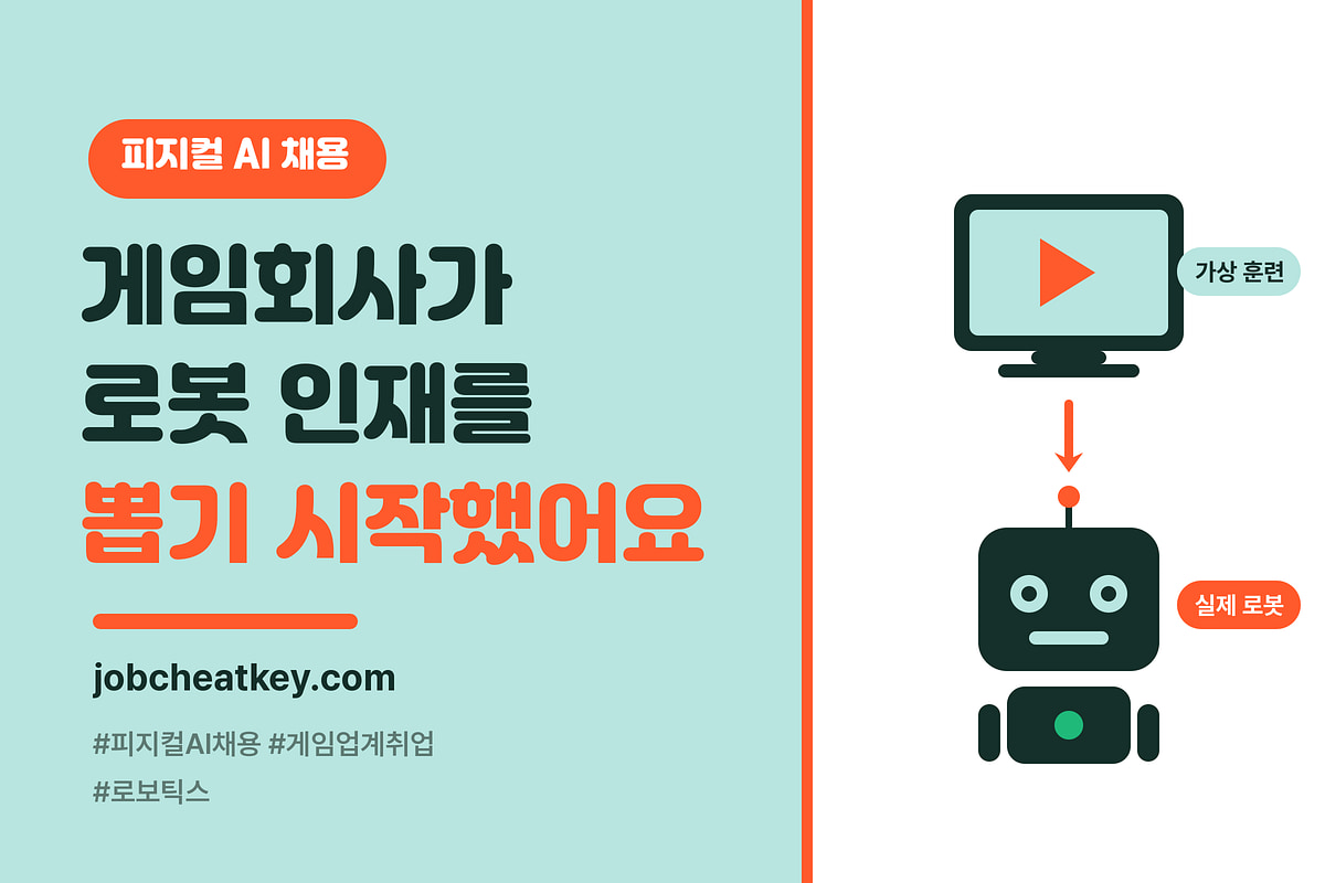 피지컬 AI 채용, 게임회사가 로봇 인재를 찾기 시작했어요 (2026)