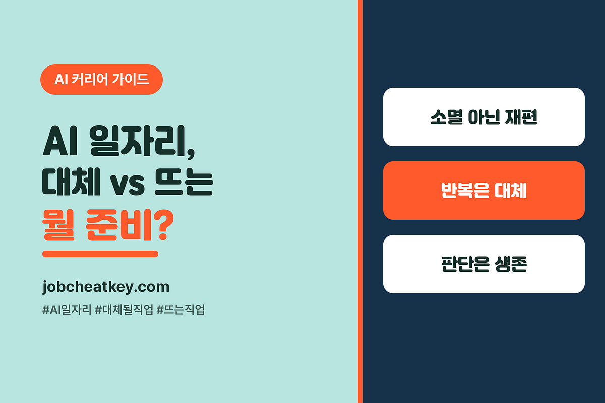 AI 일자리, 대체될 직업 vs 뜨는 직업 (취준생·직장인이 준비할 것)