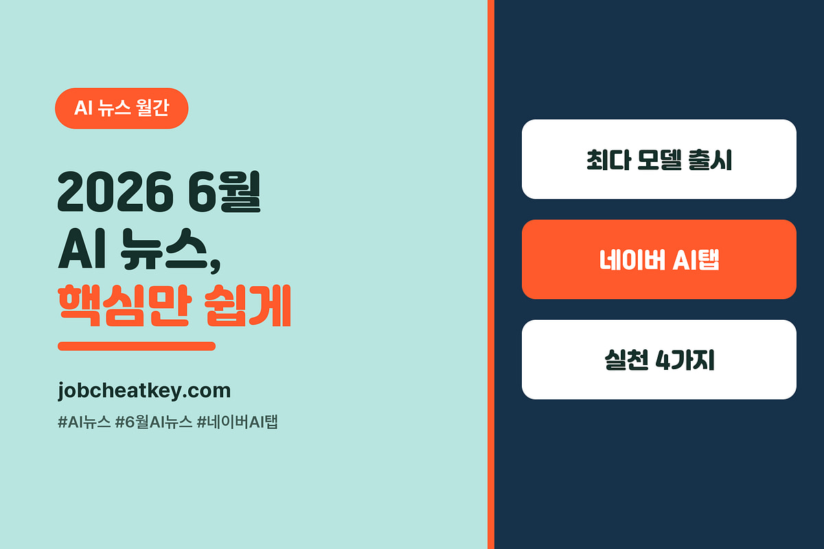 2026년 6월 AI 뉴스, 이달 핵심만 쉽게 (연재 1회차)