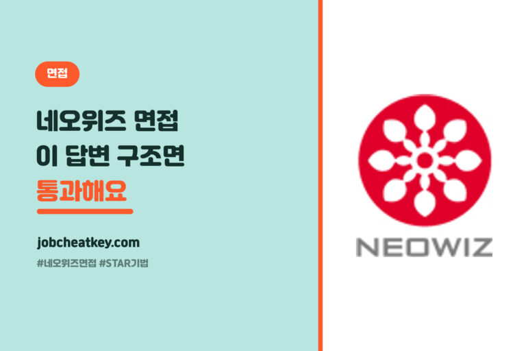 네오위즈 면접 단골 질문 총정리 (네오위즈 면접, 이 답변 구조면 통과해요)