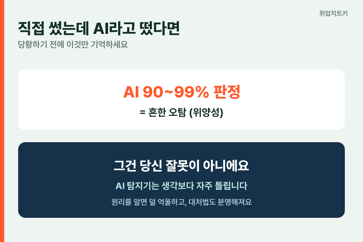 AI 오탐 내가 직접 썼는데 AI 90퍼센트 흔한 오탐 당신 잘못 아님