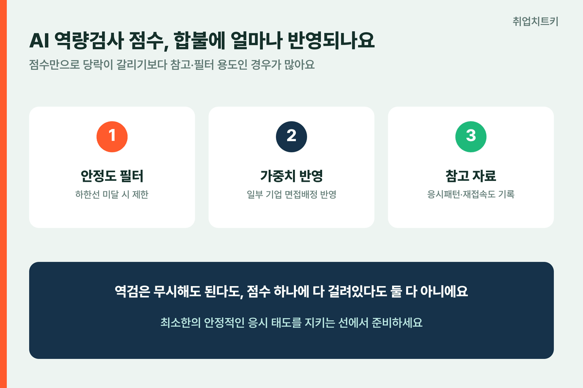 AI역량검사 점수 합불반영 안정도필터 가중치반영 참고자료
