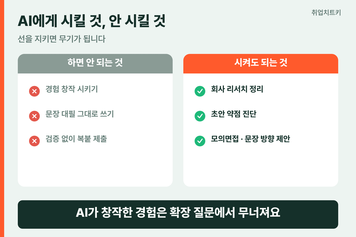 AI에게 시켜도 되는 것과 안 되는 것 구분