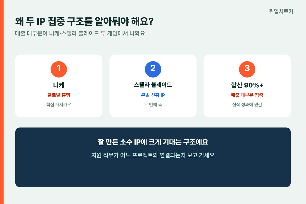 시프트업 니케 스텔라블레이드 매출집중 IP의존구조
