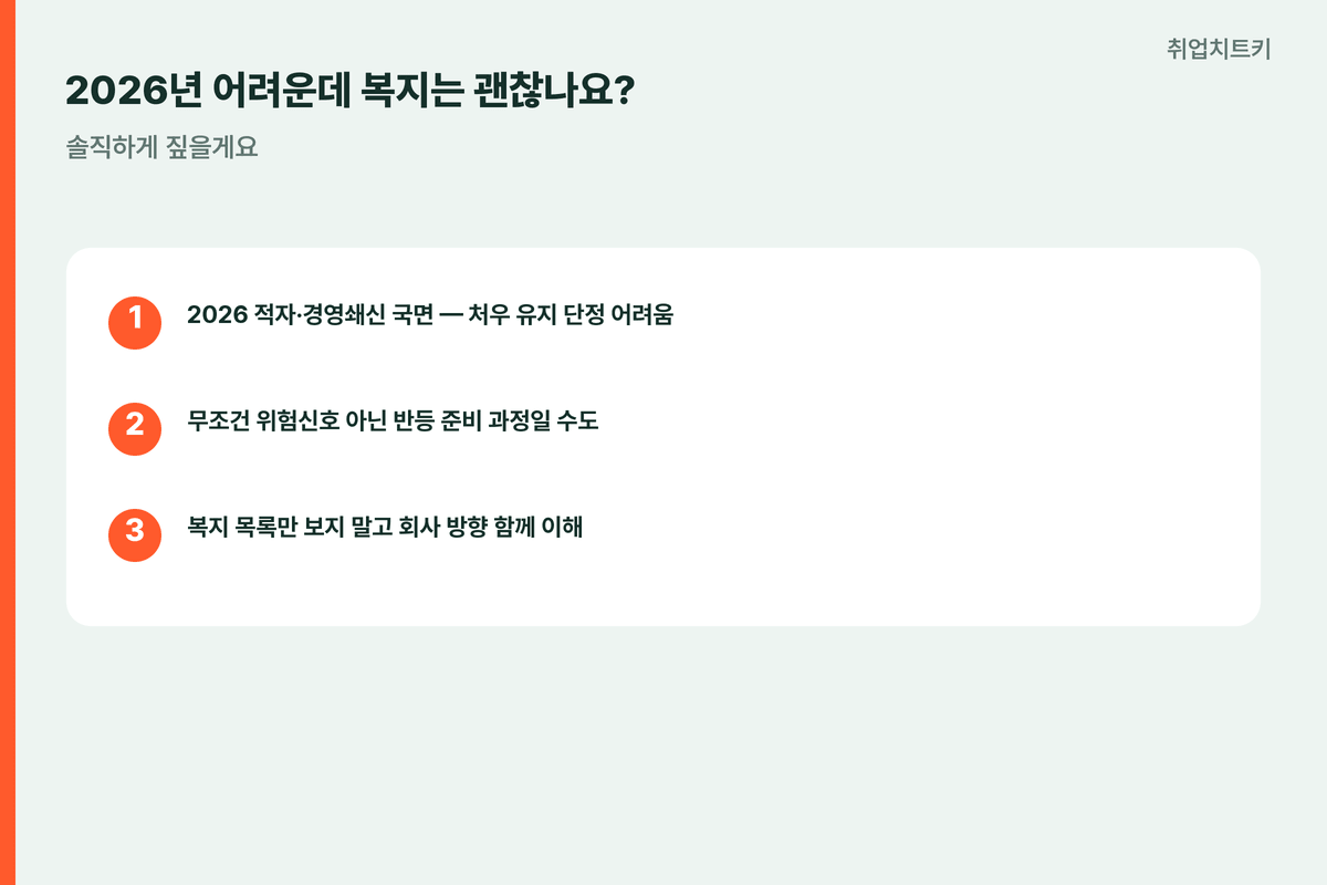 데브시스터즈2026년복지 적자경영쇄신 복지목록보다회사방향함께이해