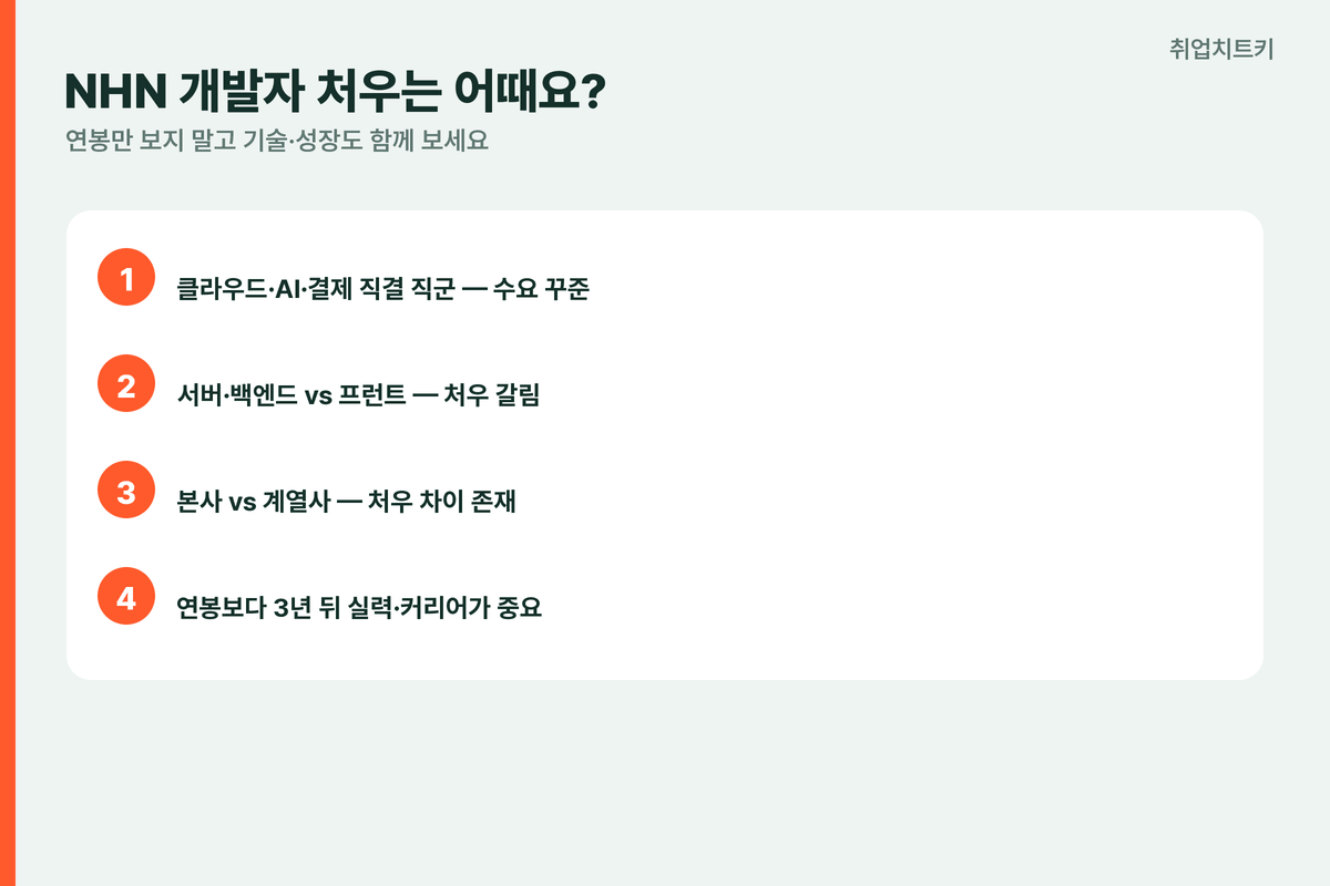 NHN개발자처우 클라우드AI결제직결 연봉보다성장환경