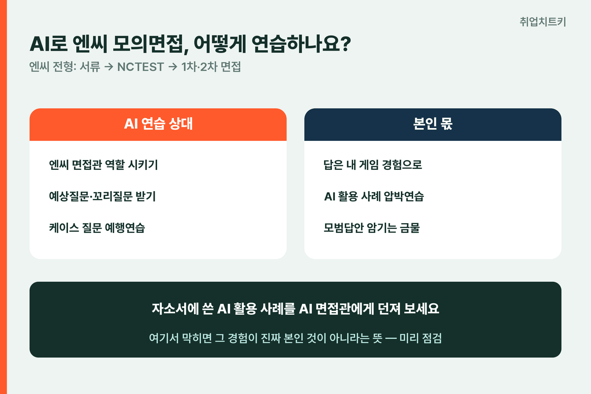 AI로 엔씨 모의면접 연습하는 법 AI 면접관과 꼬리질문