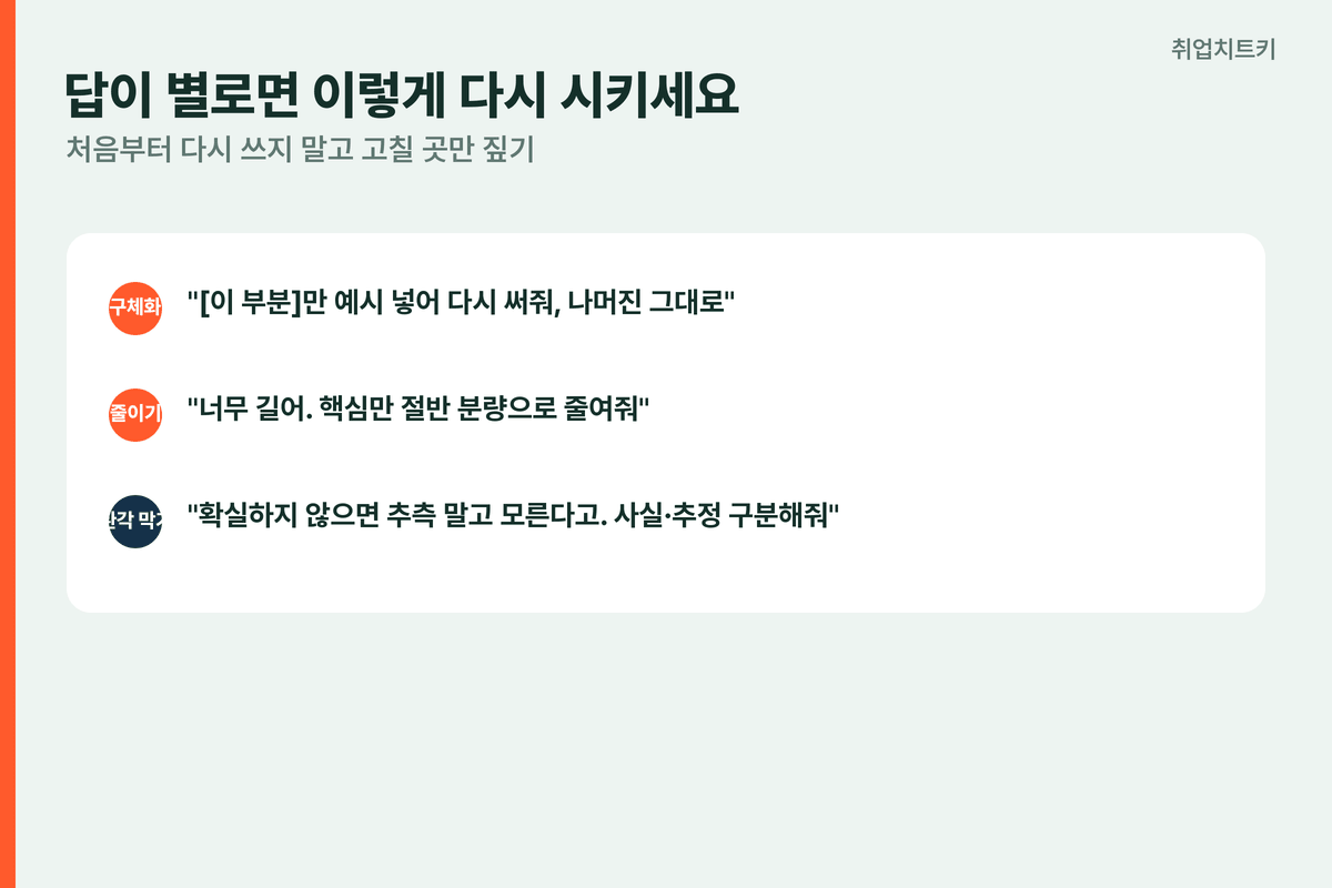챗GPT 프롬프트 다시 요청 구체화 줄이기 환각 막기
