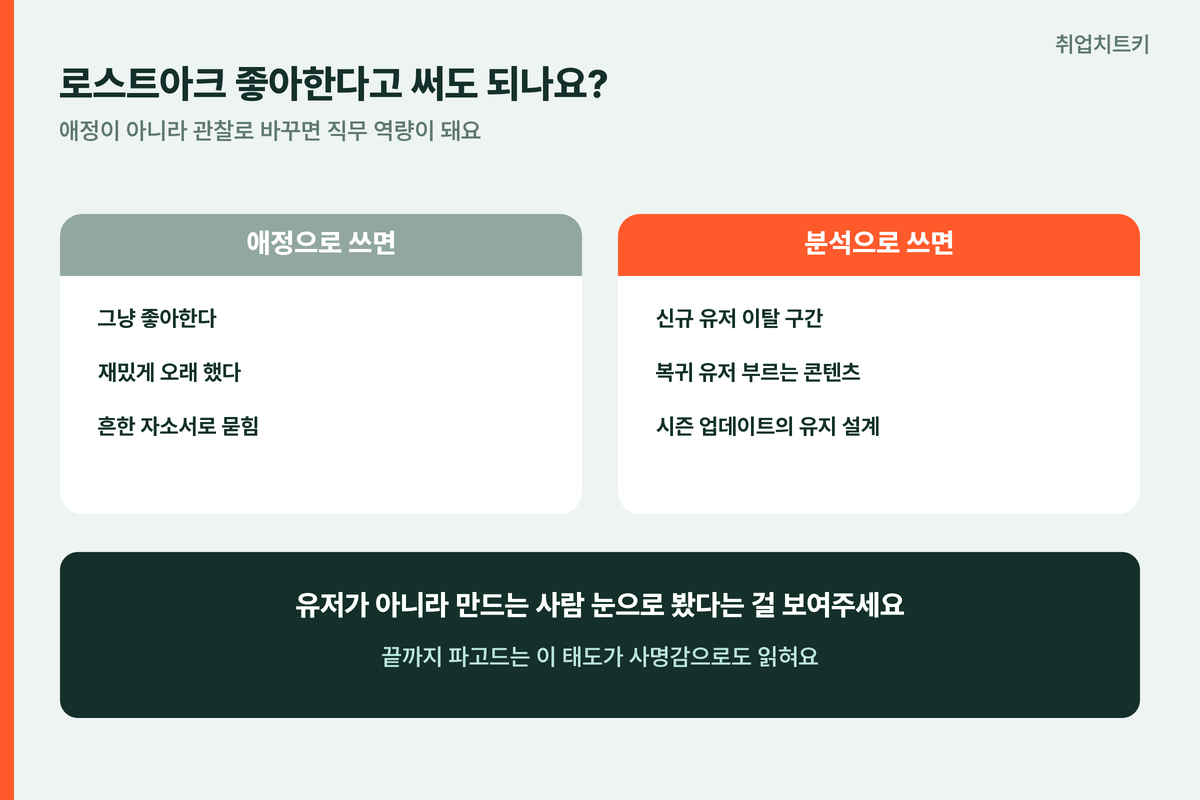 스마일게이트 자소서 게임 애정 vs 관찰 분석 이탈 복귀 시즌 업데이트