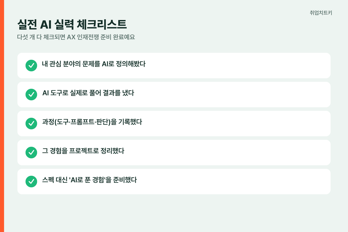 AI 취업 실전 AI 실력 준비 체크리스트