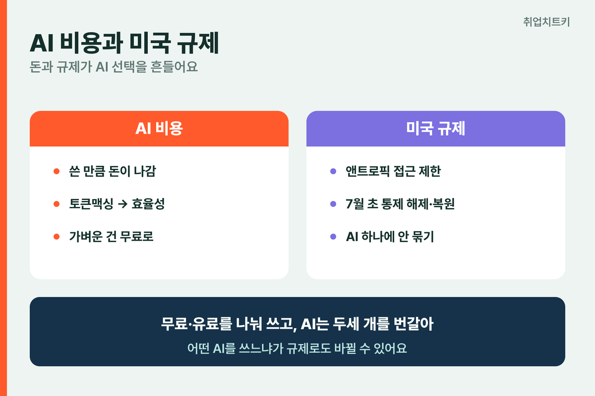 AI 비용 토큰맥싱에서 효율성으로 미국 규제 앤트로픽 수출통제 해제 AI 분산