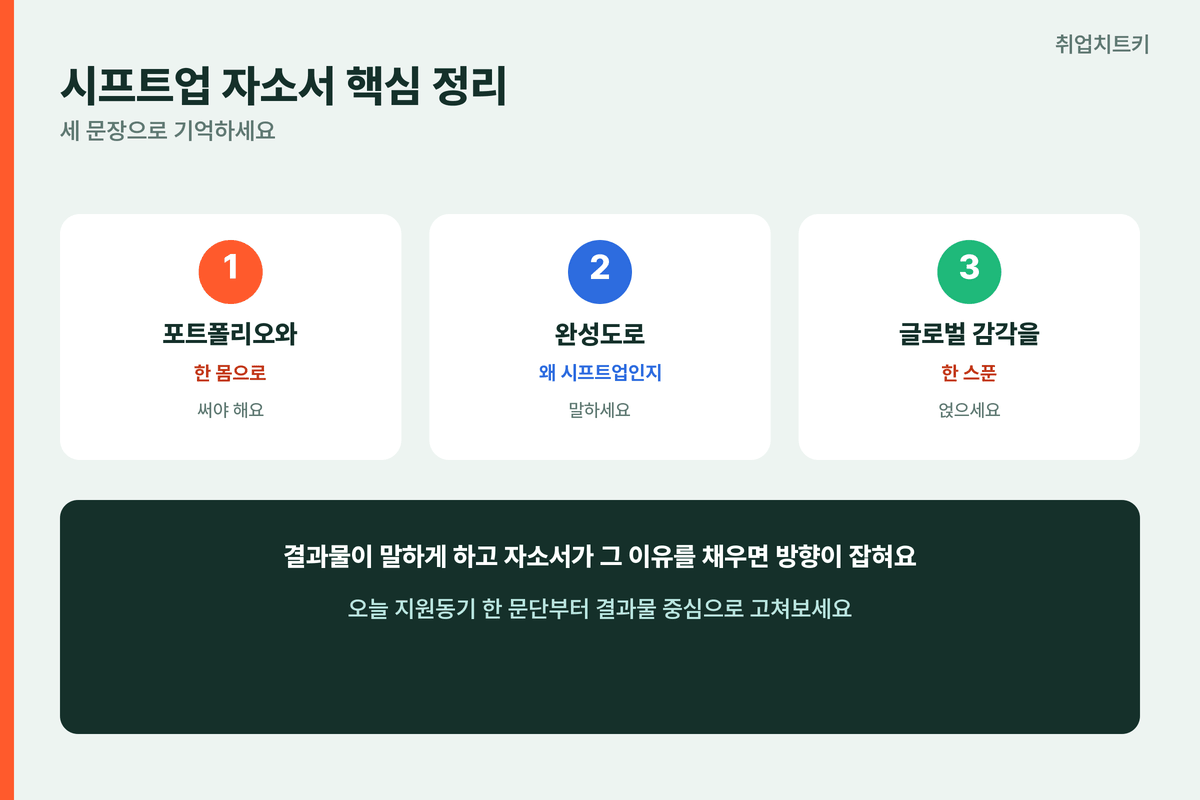 시프트업 자소서 핵심정리 포트폴리오한몸 완성도글로벌감각