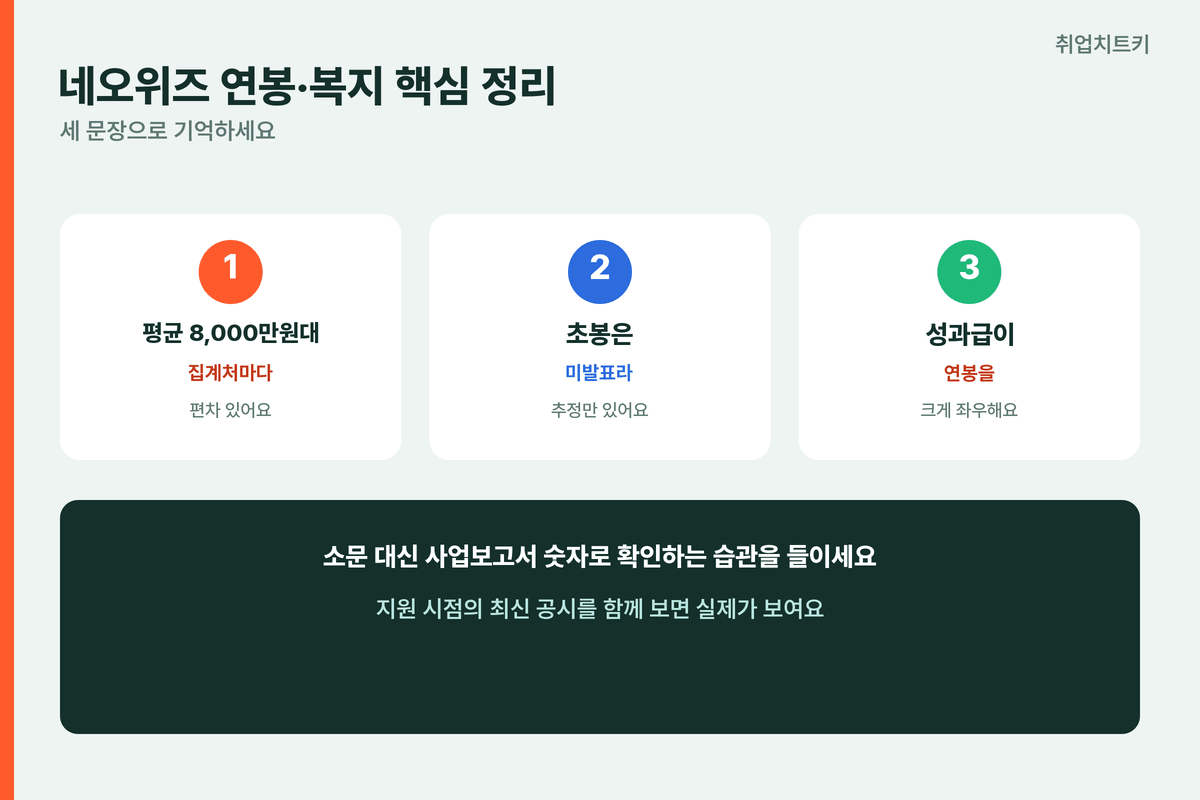 네오위즈 연봉복지 핵심정리 평균8000만대 초봉추정치