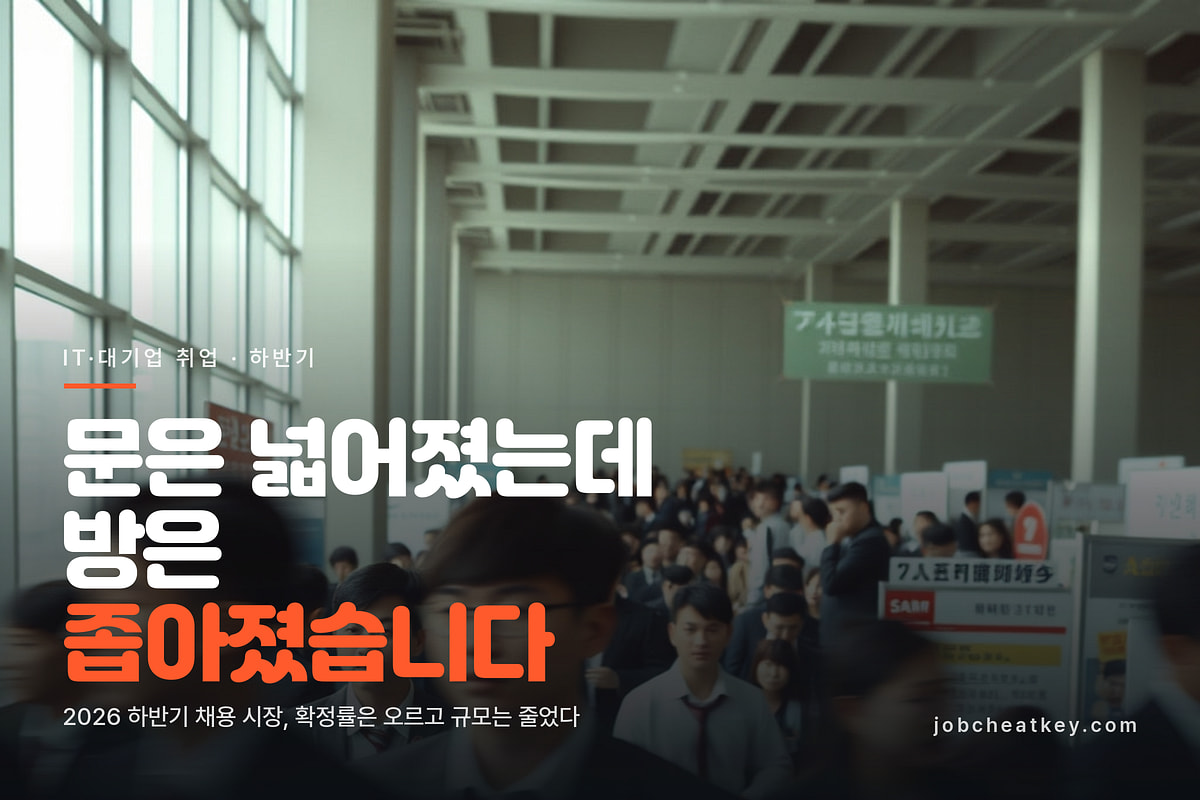 2026 하반기 공채, 대기업 74%가 뽑는데 규모는 줄었습니다