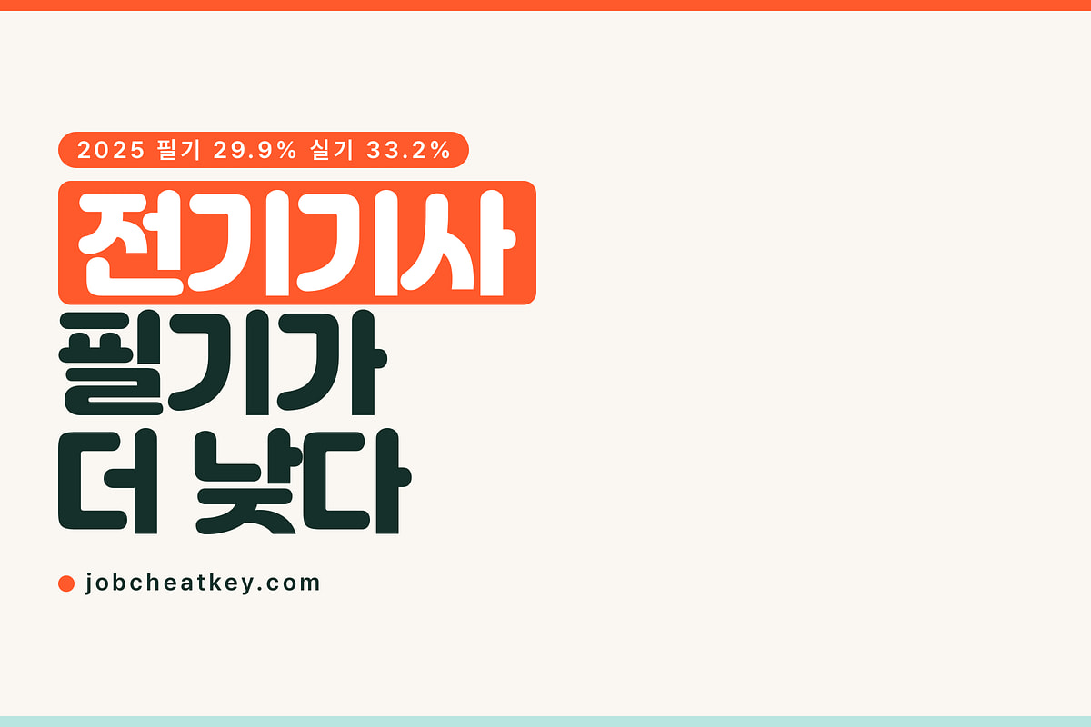 전기기사, 필기 합격률이 실기보다 낮습니다