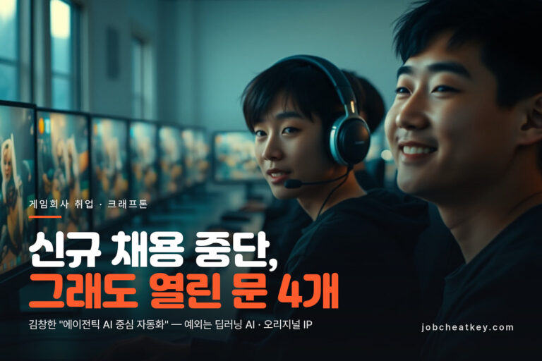 크래프톤 채용 중단과 AI 퍼스트, 김창한 발언으로 읽는 게임사 신입 전략 (2026)