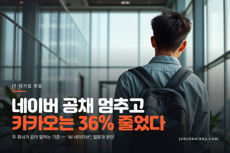 네이버 카카오 채용 2026, 공채 중단·36% 감소와 AI 네이티브의 속뜻