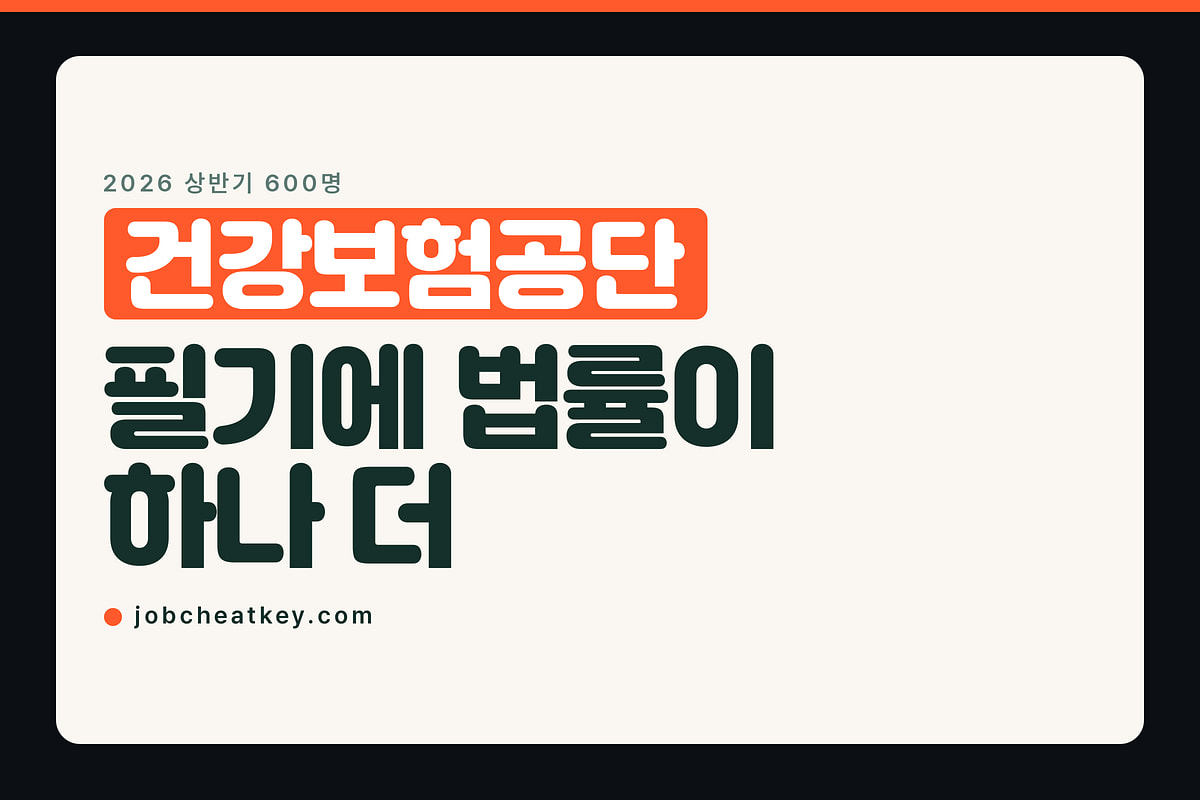 건강보험공단 채용, 필기에 법률 시험이 하나 더 있습니다