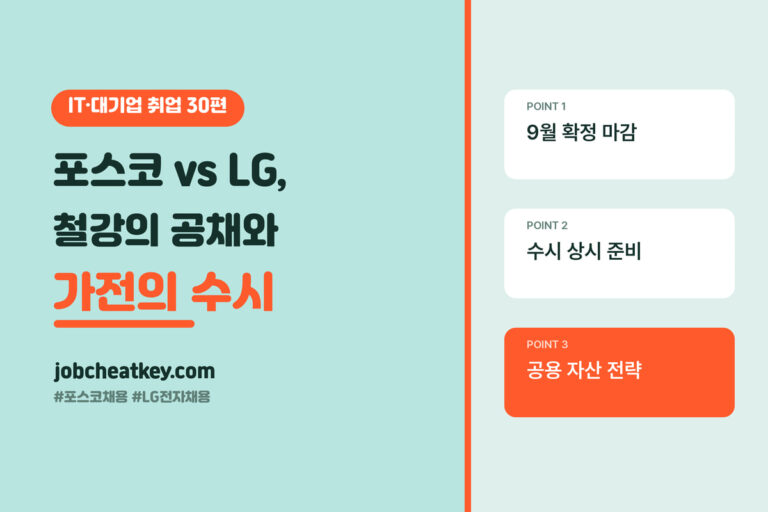 포스코 LG전자 채용 비교, 철강의 공채와 가전의 수시