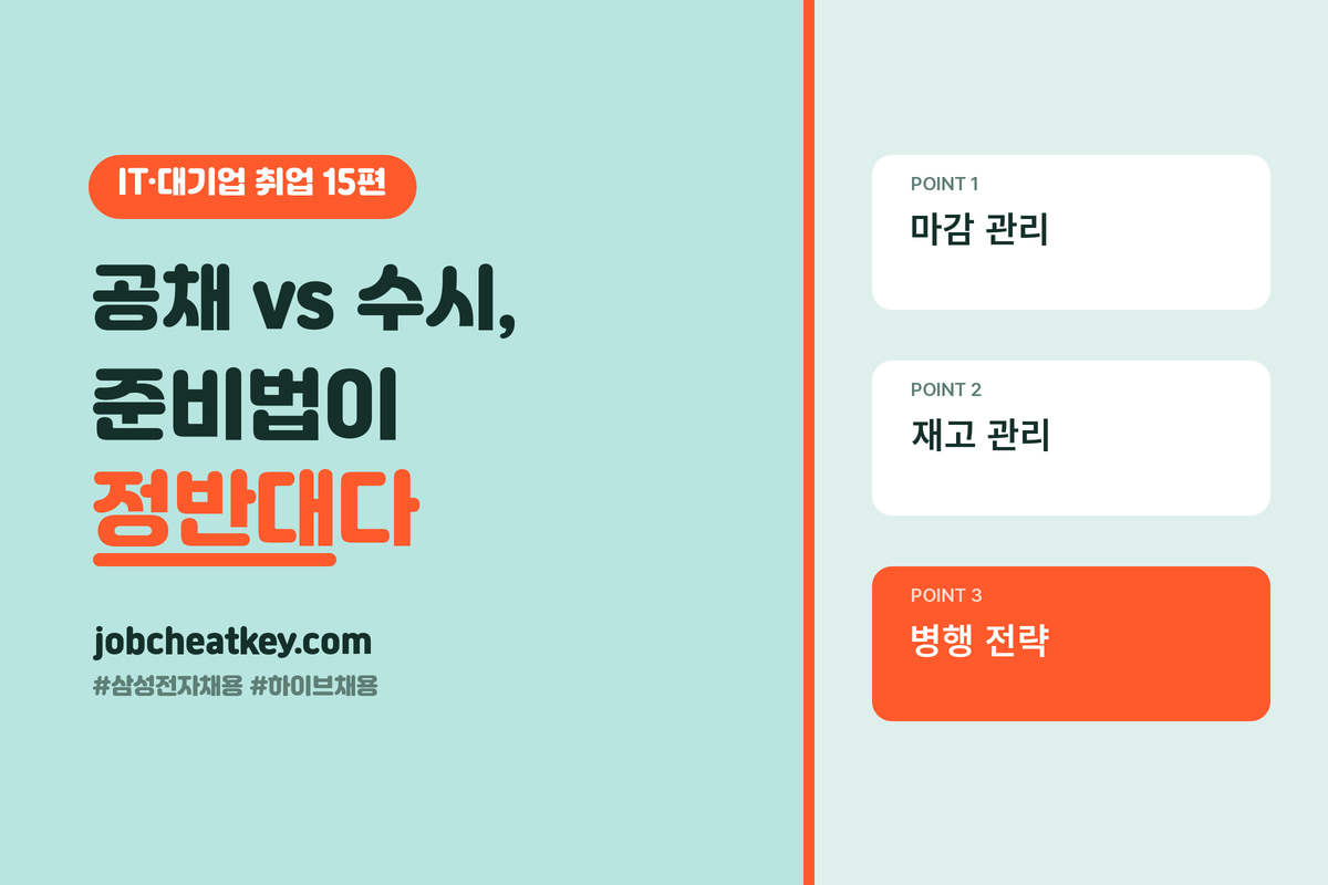 공채와 수시, 준비법이 정반대입니다 (삼성전자 vs 하이브)