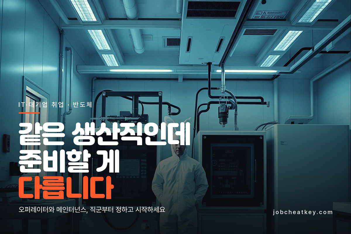 SK하이닉스 채용 생산직, 오퍼레이터와 메인트 뭐가 다른가
