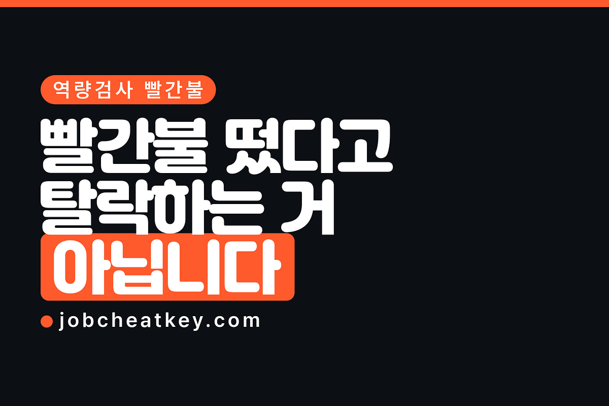 역량검사 빨간불 떴는데 탈락인가요 (성향검사 결과 해석)