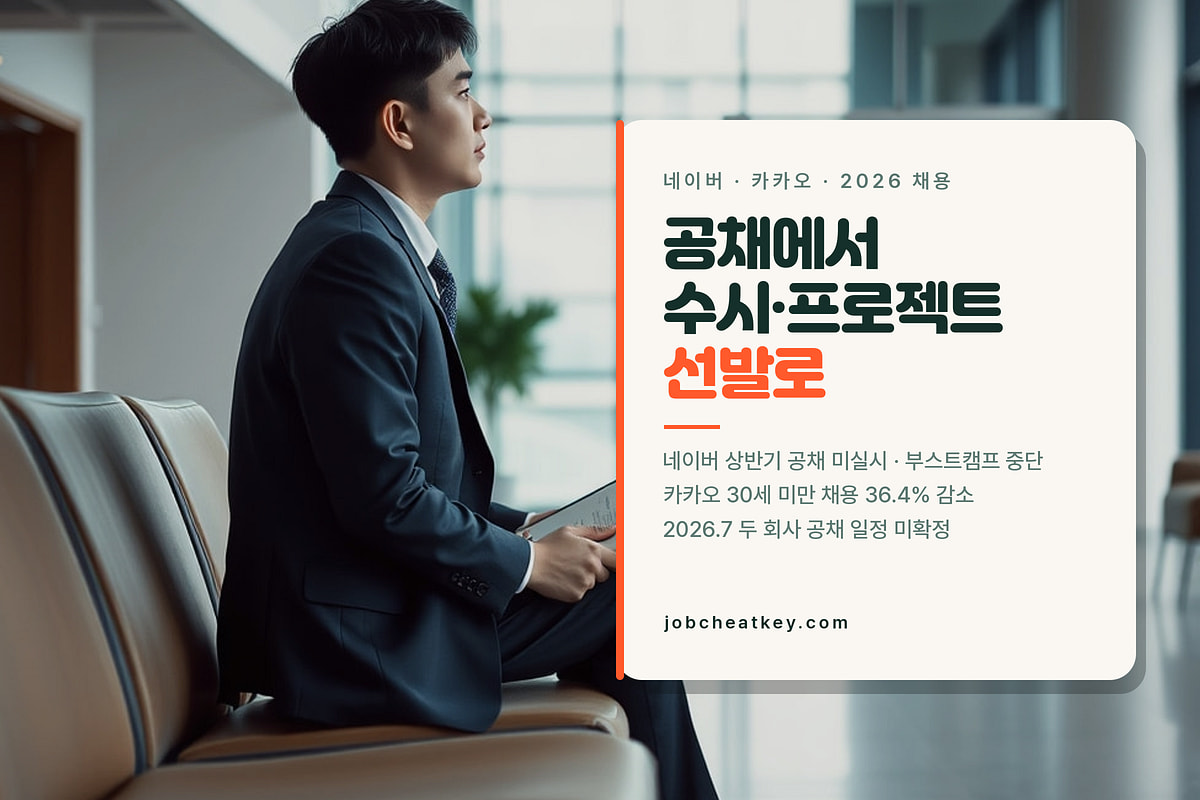 네이버 카카오 채용 2026, 공채 중단과 수시 전환