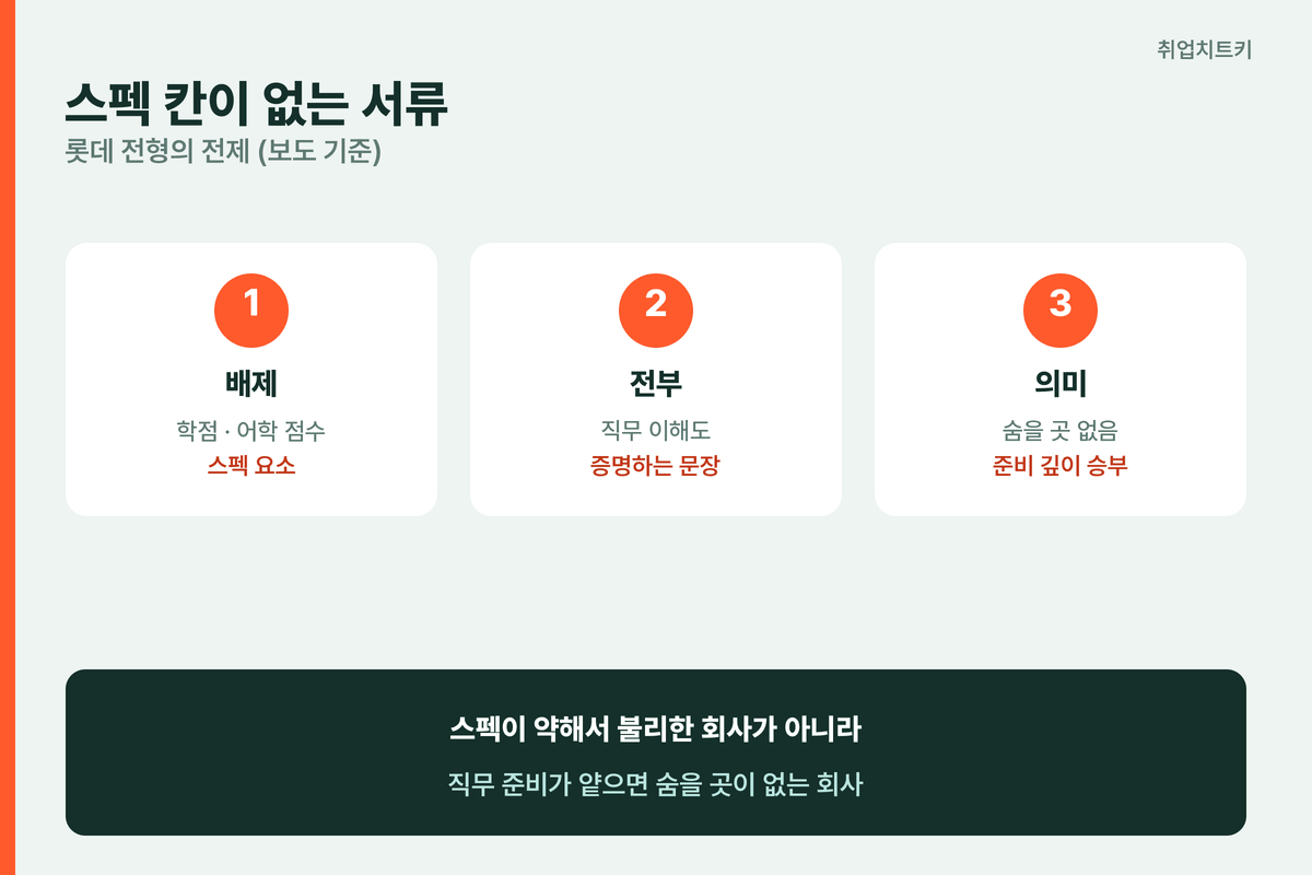 롯데 자소서 직무 이해도 중심