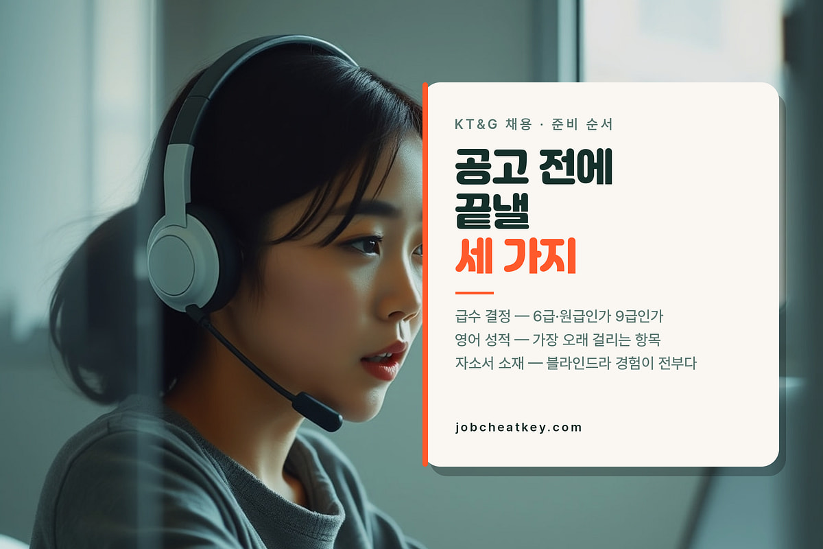 KT&G 채용 급수별 차이