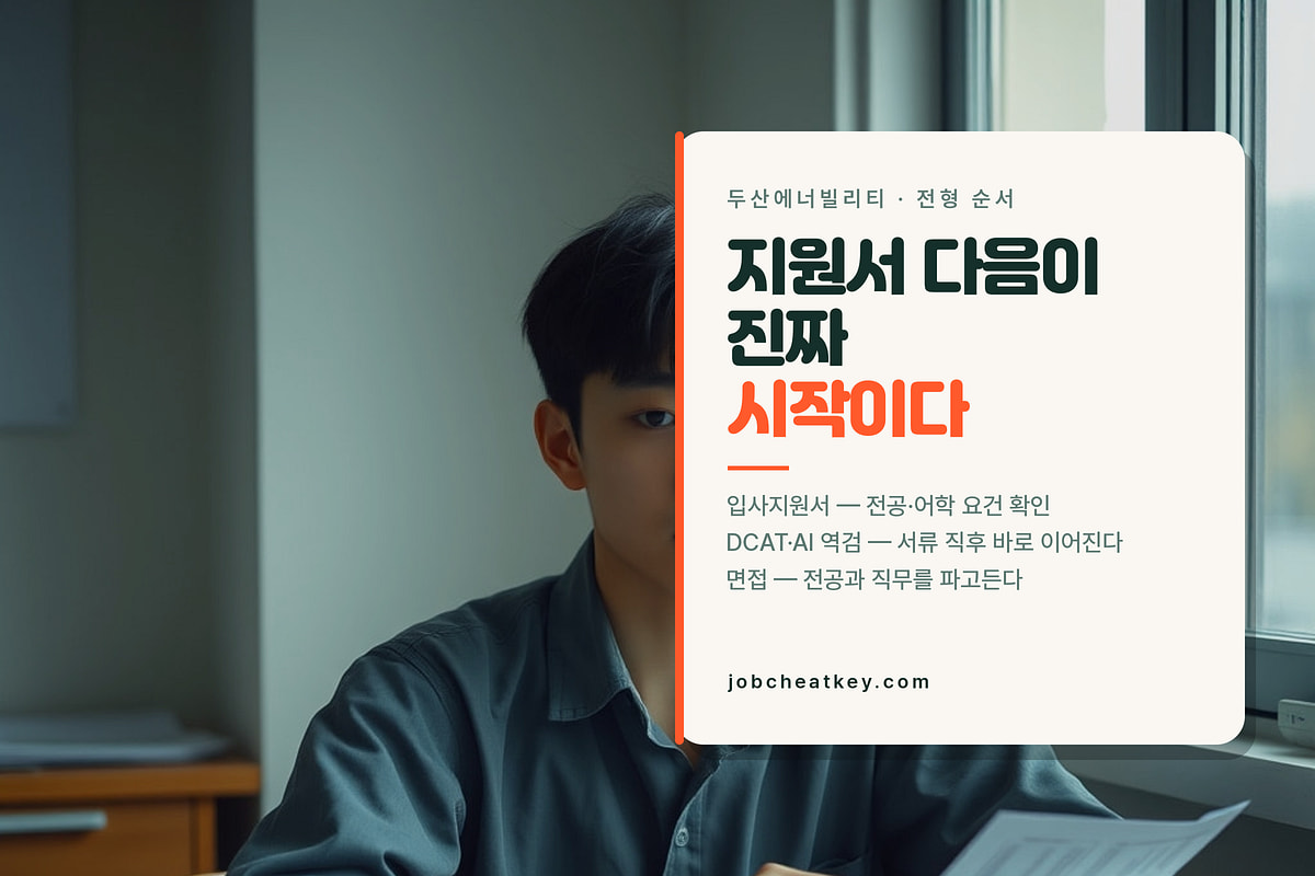 두산에너빌리티 채용 전형 순서