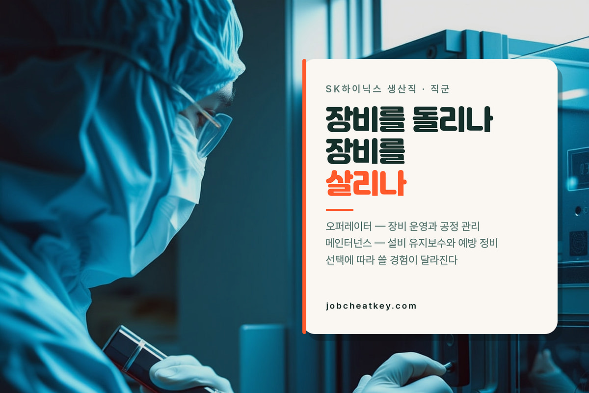 SK하이닉스 생산직 오퍼레이터와 메인터넌스 구분
