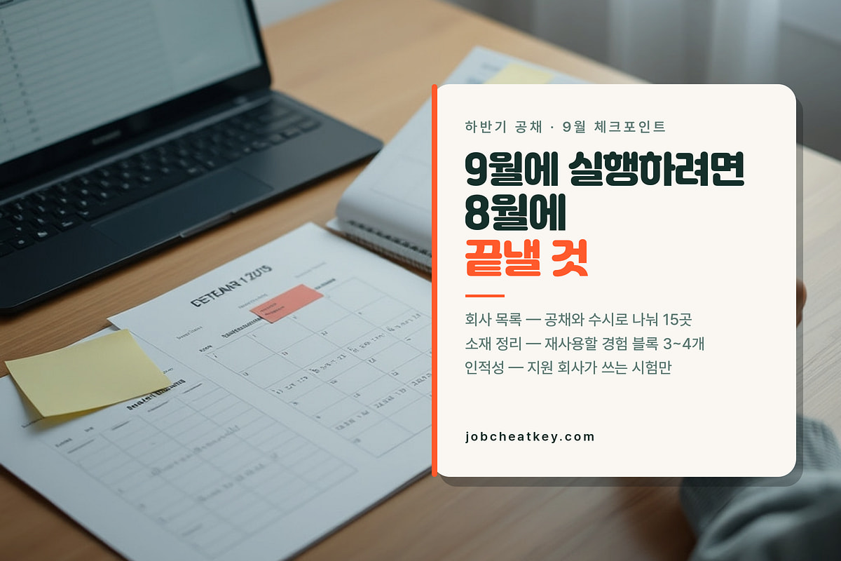 2026 하반기 공채 9월 체크포인트