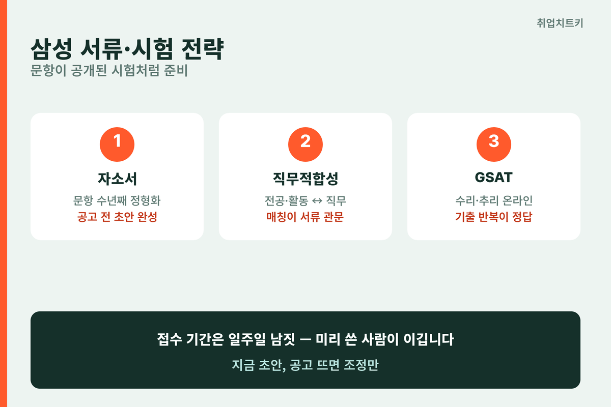 삼성전자 자소서 GSAT 준비 전략