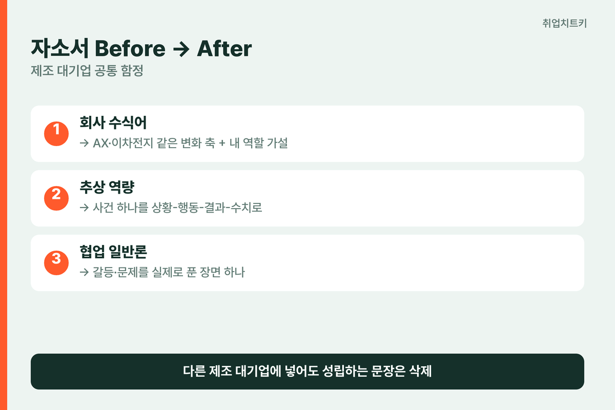포스코 자소서 Before After