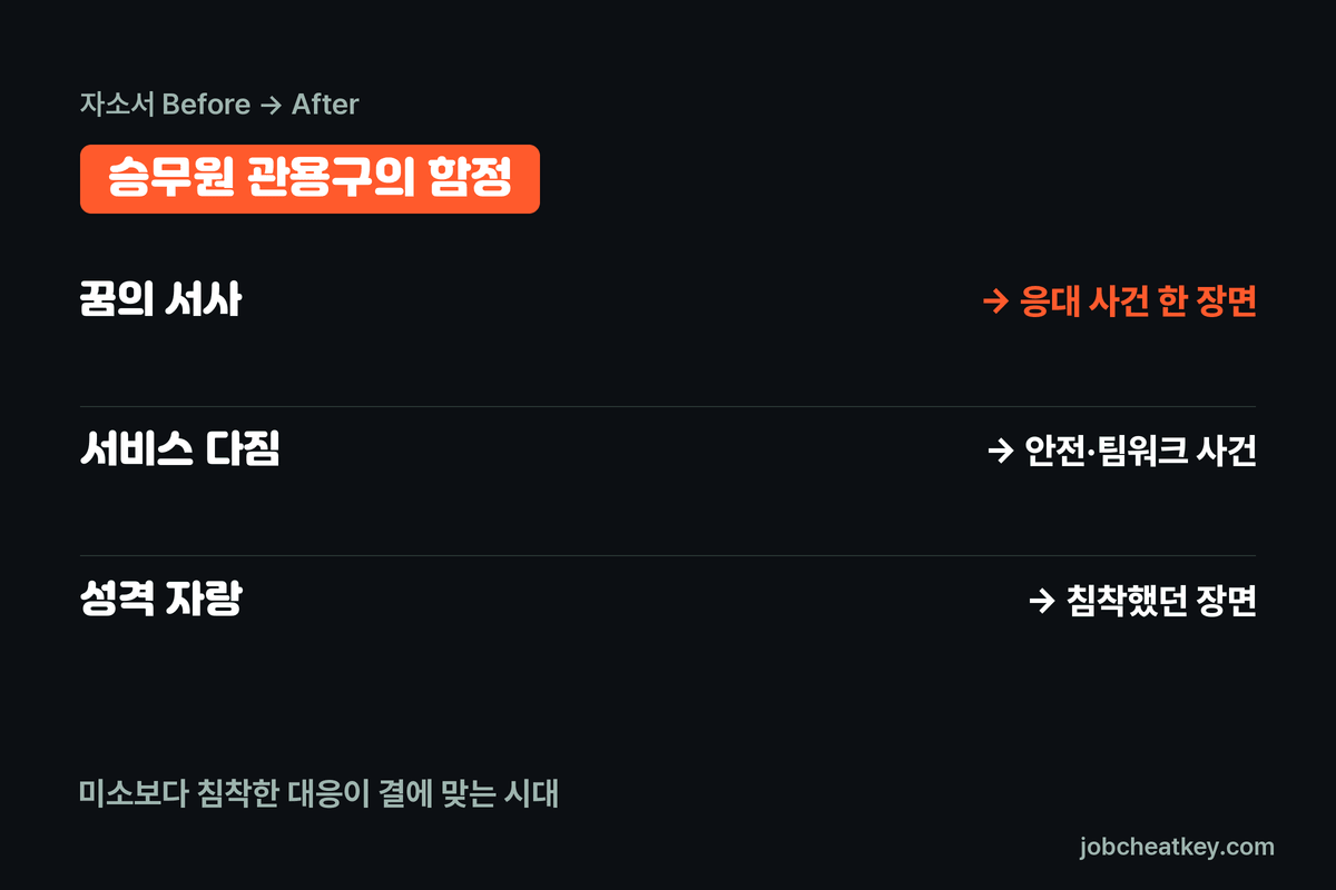 승무원 자소서 Before After