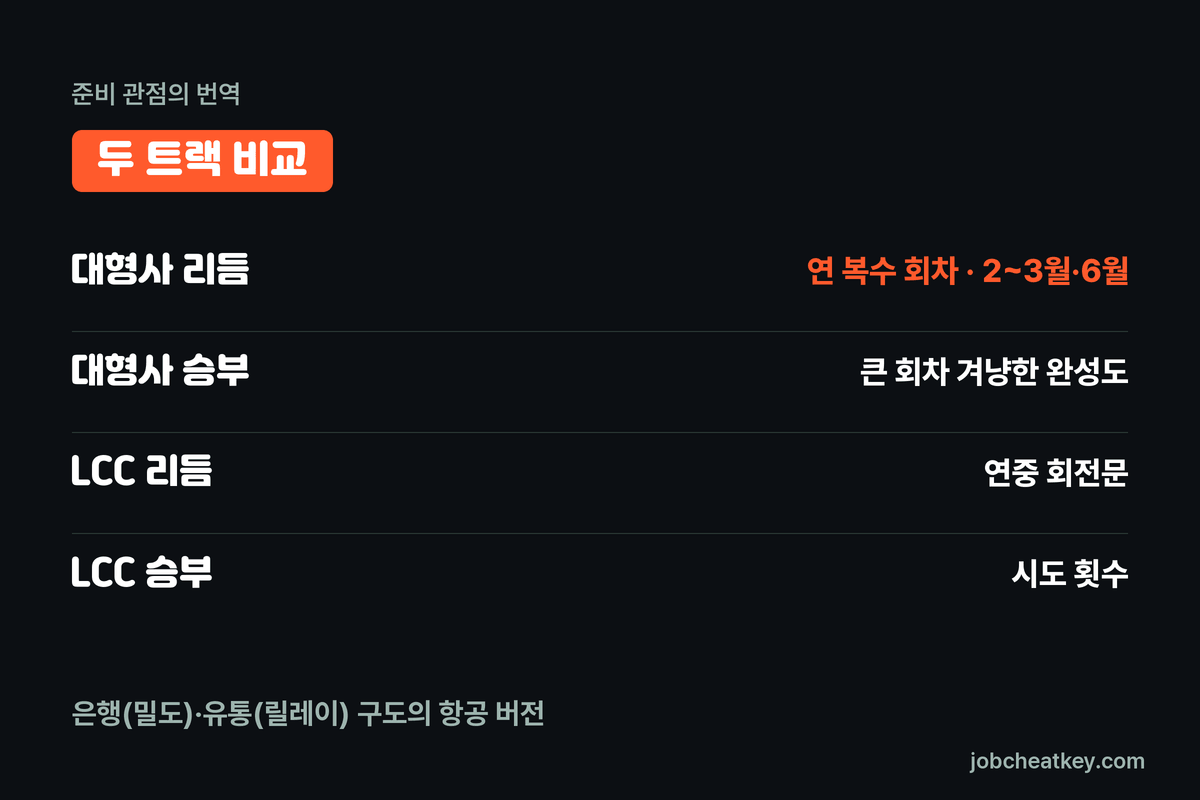 대형사 LCC 비교