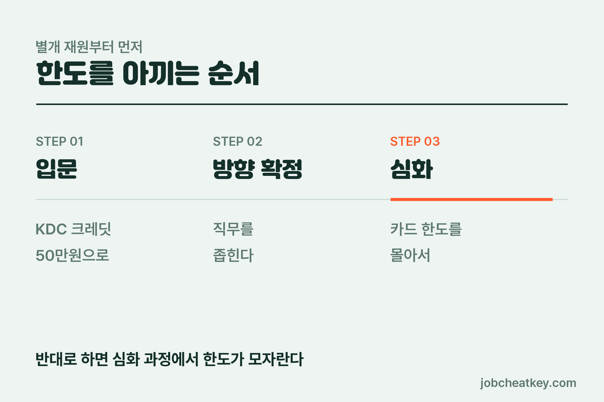 한도를 아끼는 순서