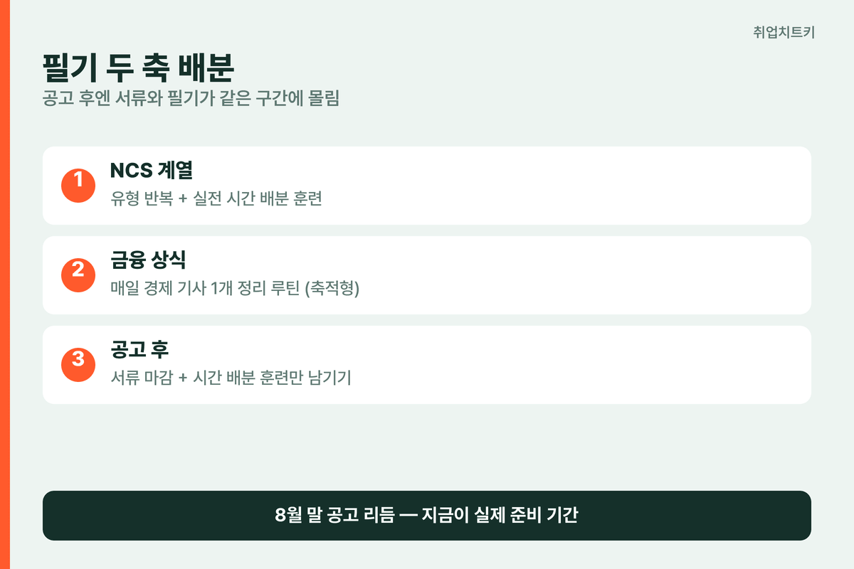 국민은행 필기 두 축 배분