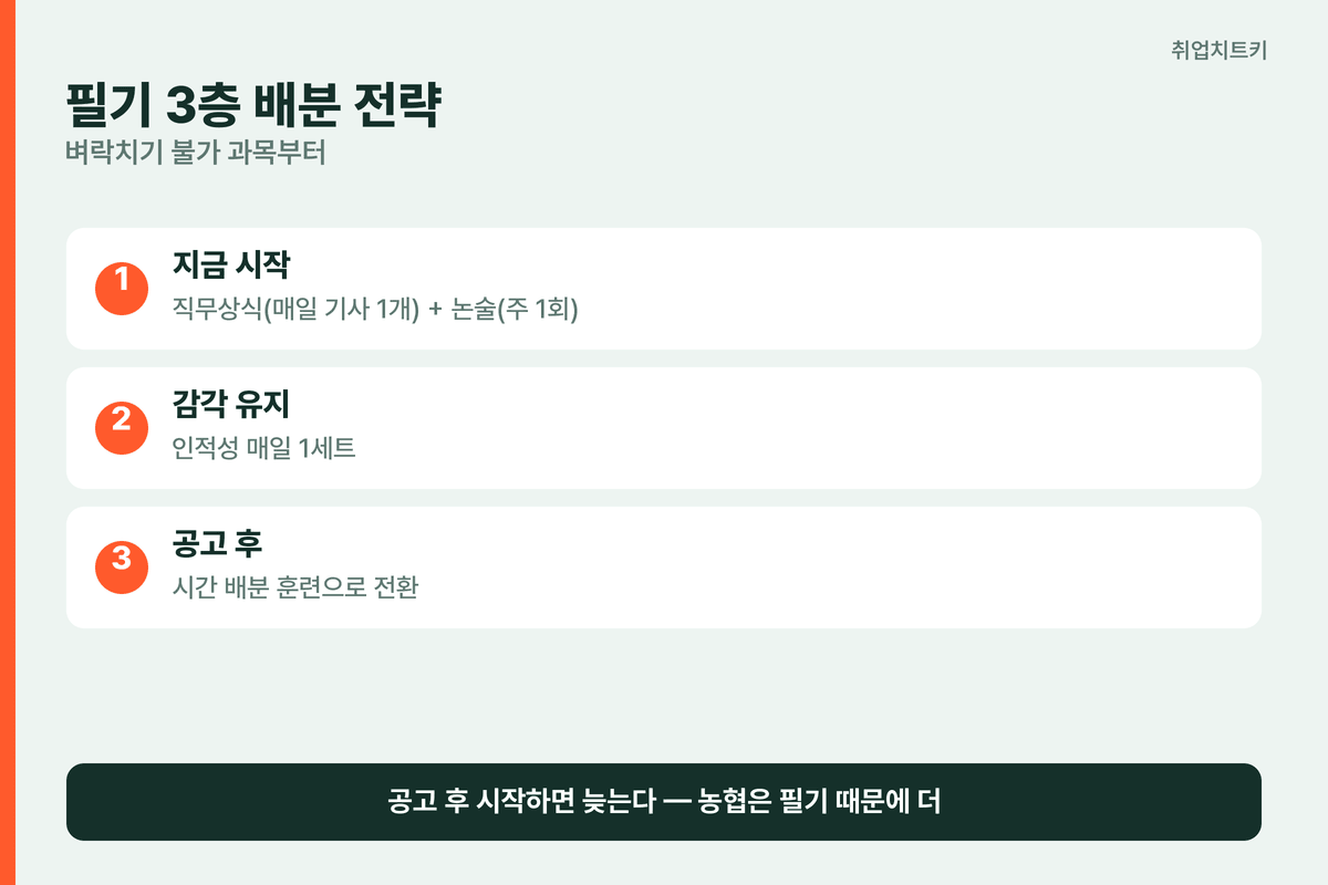 농협 필기 3층 배분 전략