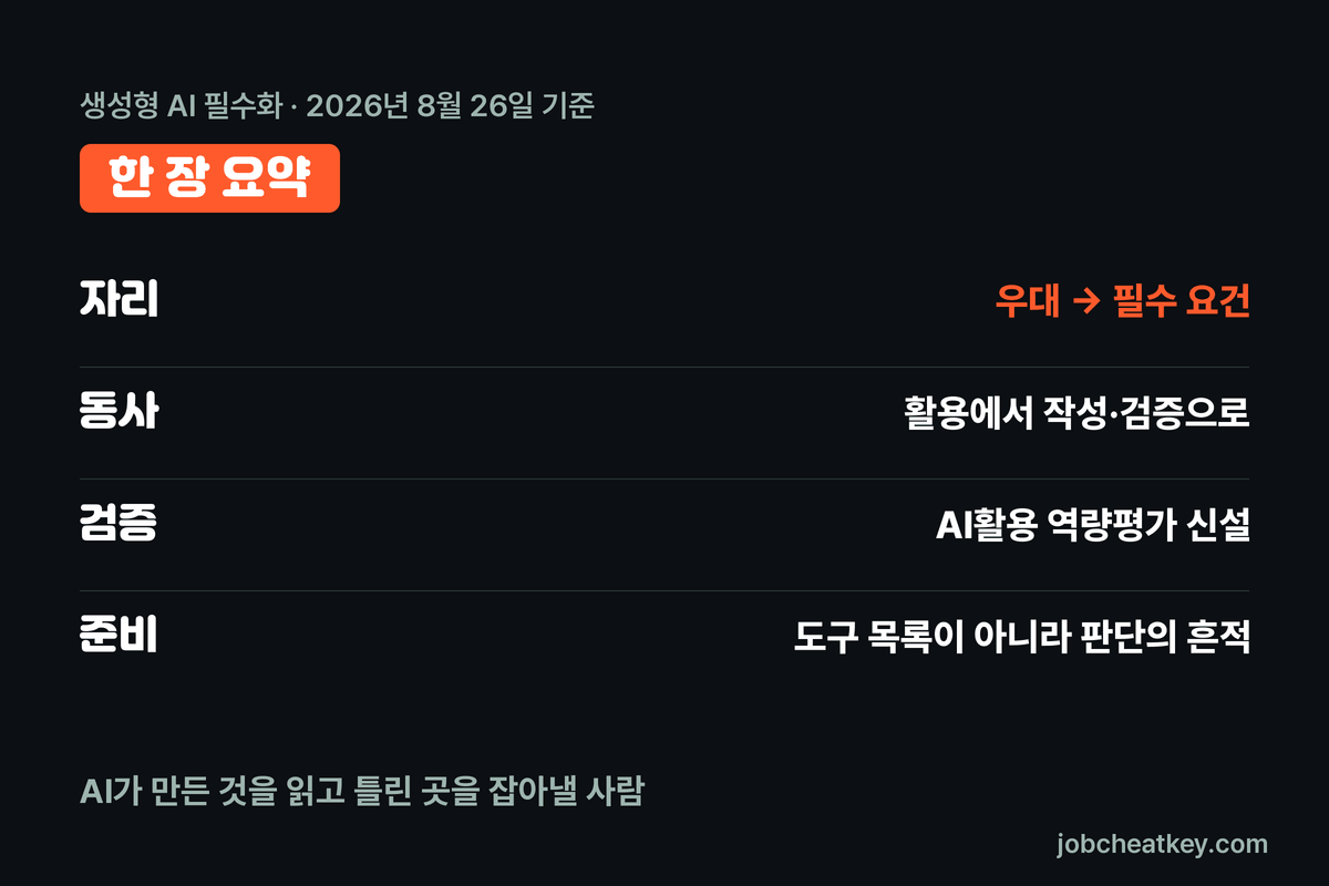 생성형 AI 필수 요건 핵심 요약
