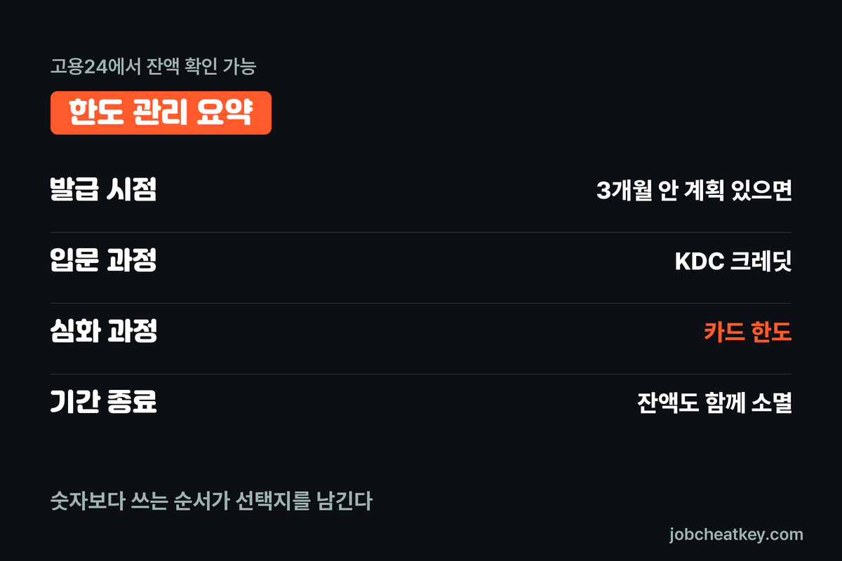 한도 관리 요약