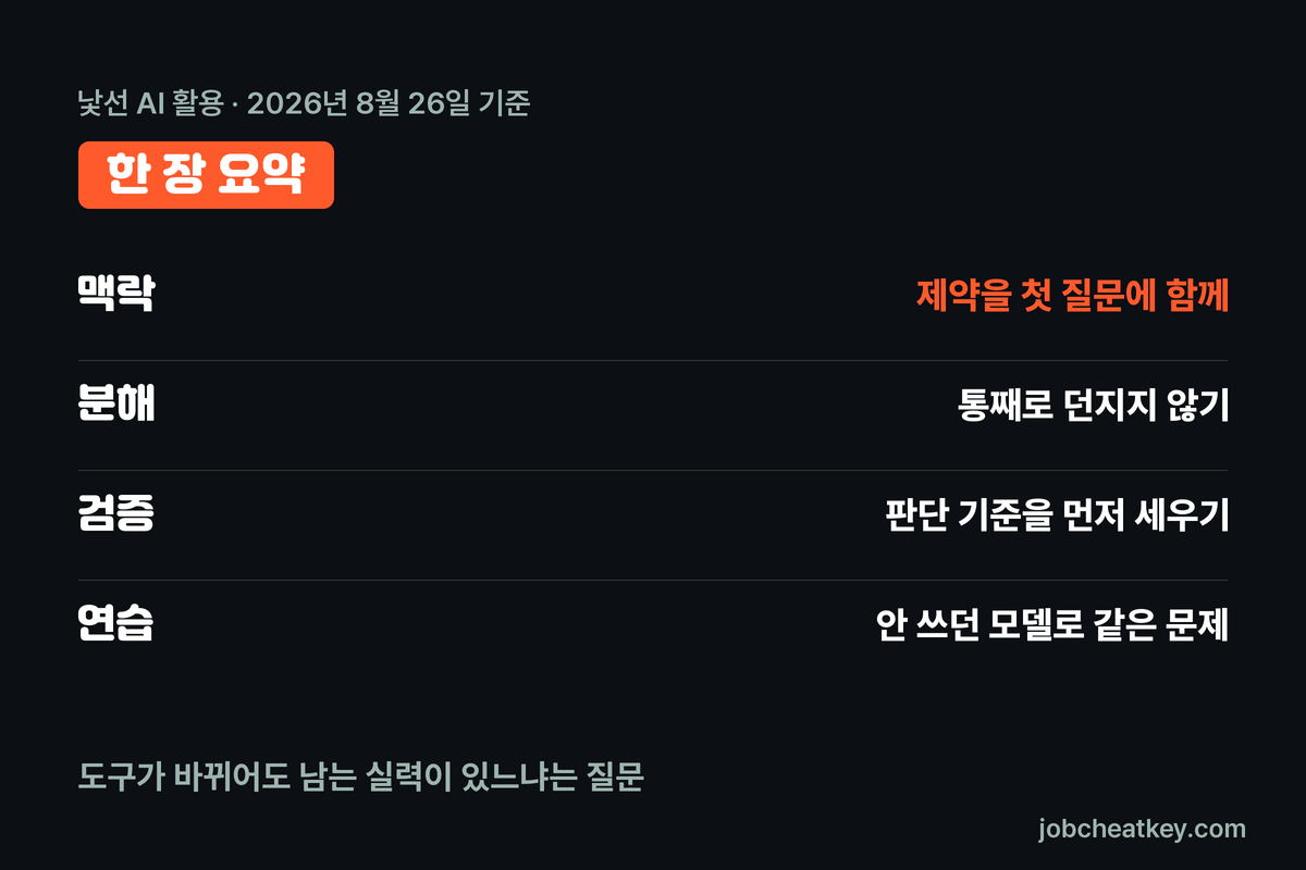 낯선 AI 활용 핵심 요약