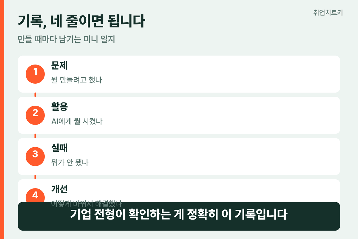 기록 습관 만들기 문제 활용 실패 개선 네 줄 일지