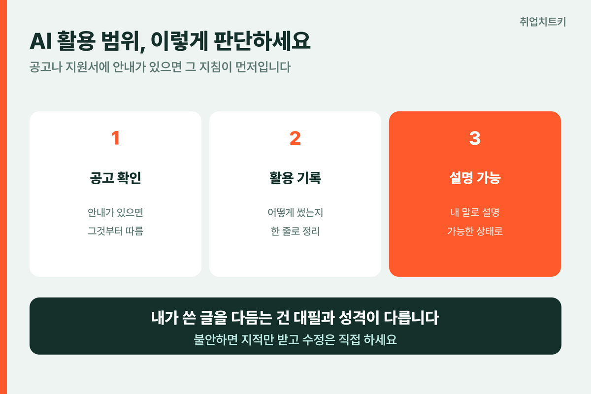 AI 활용 범위 판단 흐름