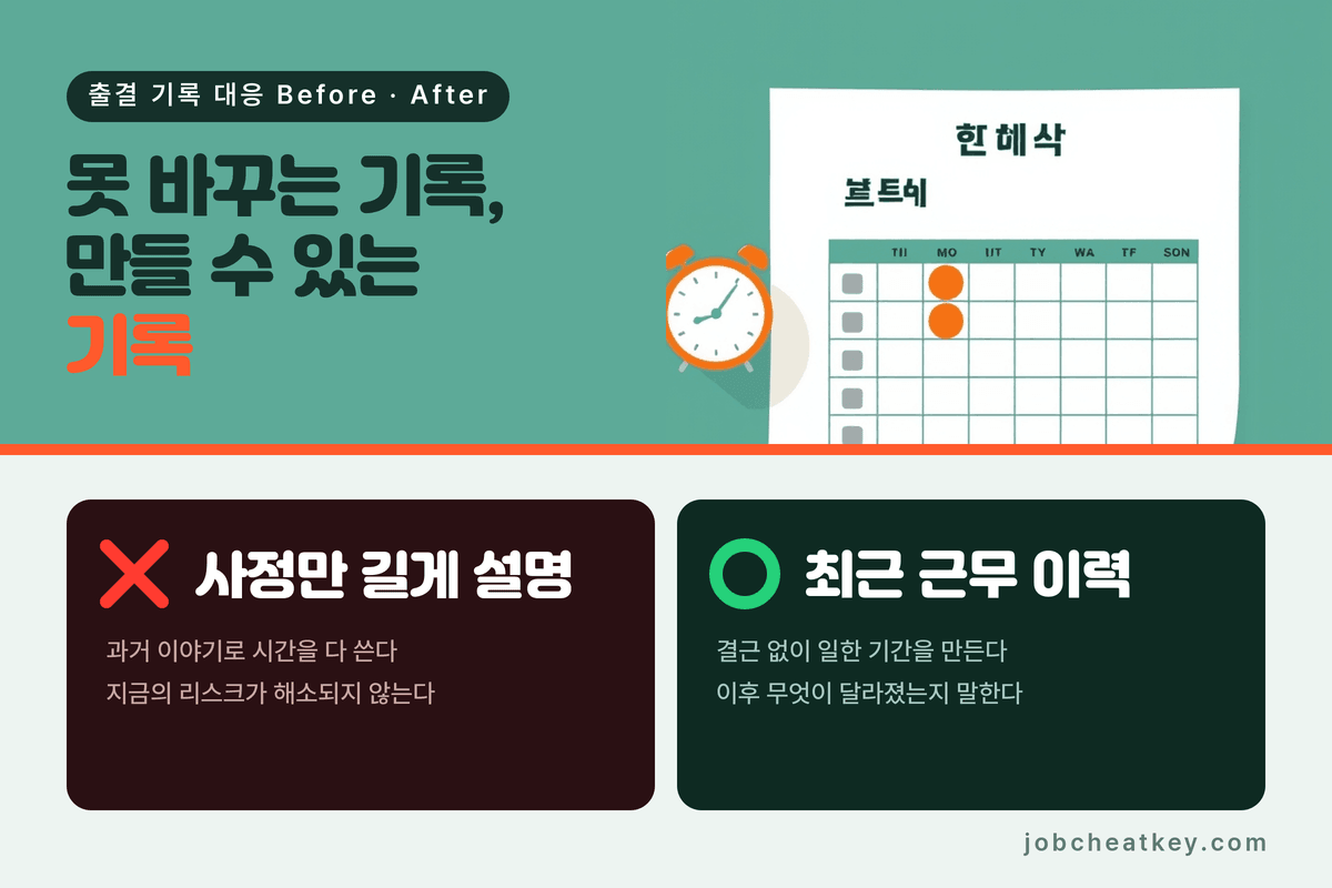 출결이 나쁠 때 대응 방식 비교