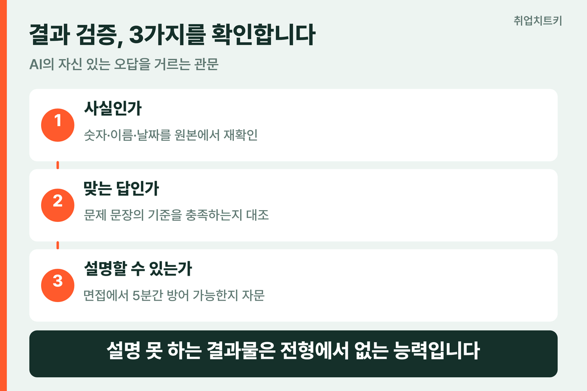 결과 검증 3단계 사실 기준 설명 가능